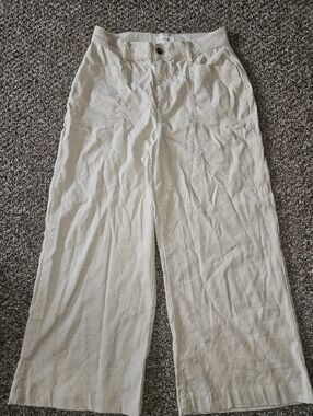 Evereve Linen Blend Trouser Pant Size 29